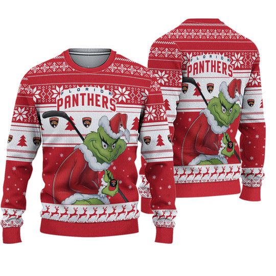 Florida Panthers Themed Ugly Christmas Sweater Fan Made funny character Edition
