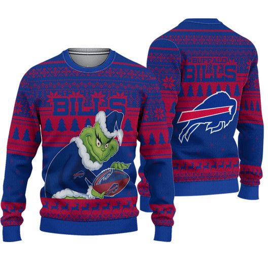 football Buffalo Bill Football With funny character Pattern Xmas 2025 Holiday Ugly Sweater
