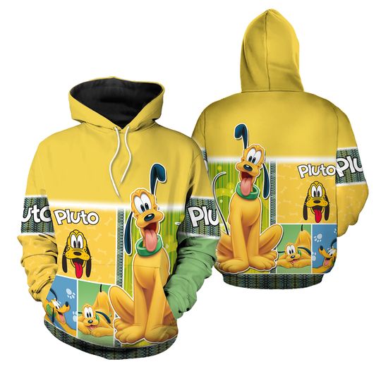 Funny Pluto Dog I Love Pluto Gift For Pluto Fans Mother's Day 3D HOODIE Xmas