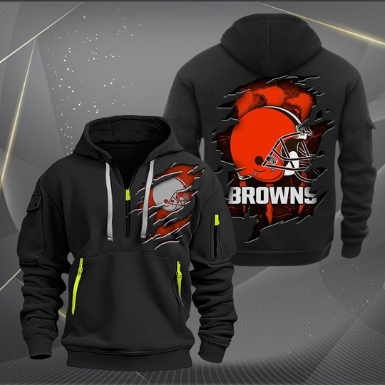Cleveland Browns Quarter Zip Hoodie