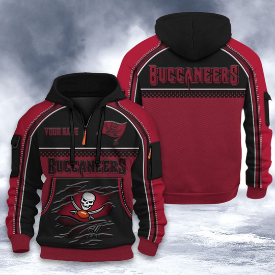 Tampa Bay Buccaneers Tactical Hoodie, Football Quarter Zip Hoodie, Gift For Fan
