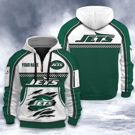 New York Jets Tactical Hoodie, Football Quarter Zip Hoodie, Gift For Fan