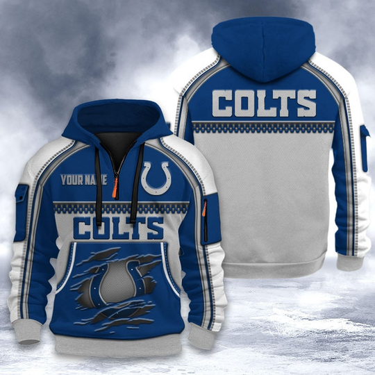 Indianapolis Colts Tactical Hoodie, Football Quarter Zip Hoodie, Gift For Fan