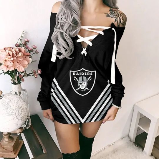 Las Vegas Raiders Lace-Up Sweatshirt