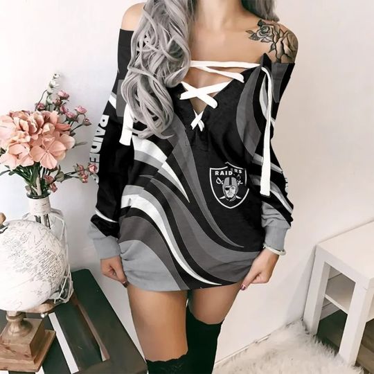 Las Vegas Raiders Lace-Up Sweatshirt