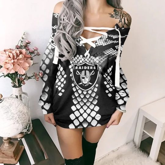 Las Vegas Raiders Lace-Up Sweatshirt