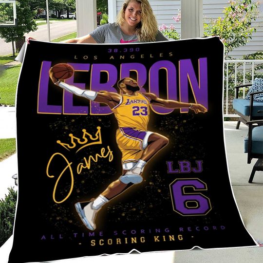 Lebron James Throw Blanket, Gift for Fan
