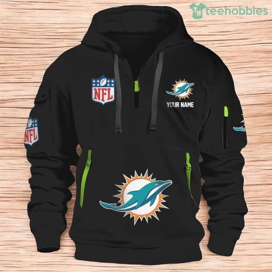 Miami Dolphins football football Personalized Heavy Hoodie Quarter Zip Hoodie For Fans