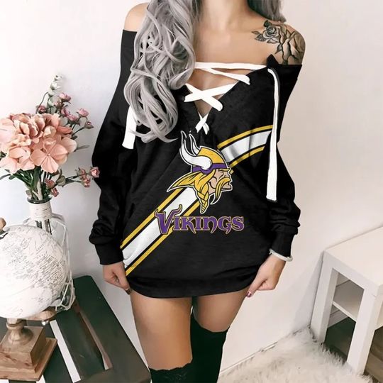 Minnesota Vikings Lace-Up Sweatshirt