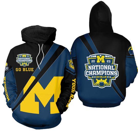 Personalized Michigan Wolverines Football 3D Hoodie