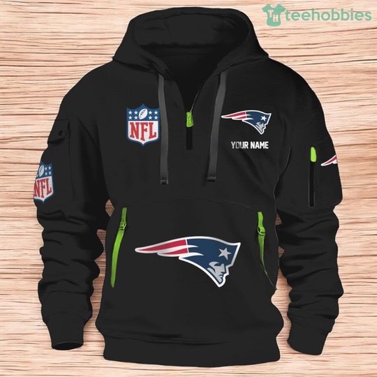 New England Patriots football Personalized Heavy Hoodie Quarter Zip Hoodie For Fans