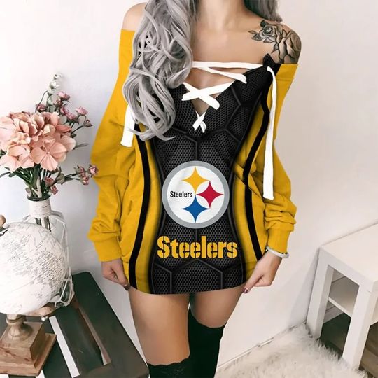 Pittsburgh Steeler Lace-Up Sweatshirt