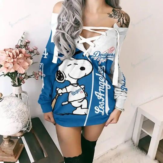 Los Angeles Dodgers Lace-Up Sweatshirt