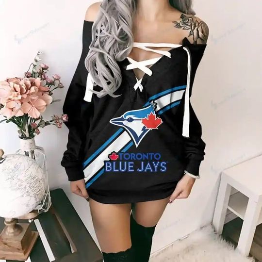 Toronto Blue Jays Lace-Up Sweatshirt