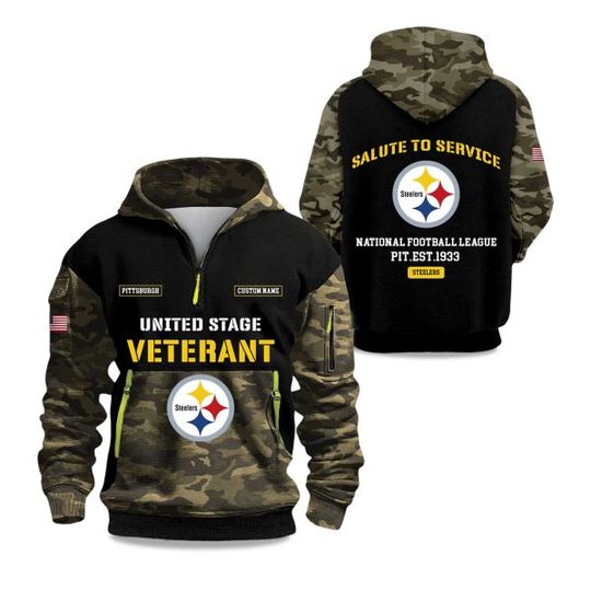 Steeler Salute To Service 2025 Quarter Zip Hoodie