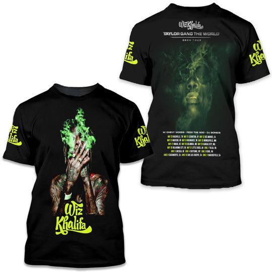 Wiz Khalifa the world tour 2025 3D SHIRT