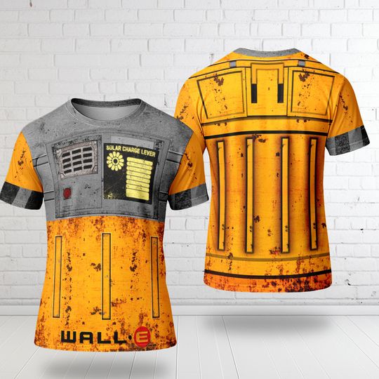 Wall-E Fictional Galaxy Robot 3D Shirt, Halloween Costume For Family Group T Shirt, Funny Robot Cosplay Party Costume Gift For Movie Lover