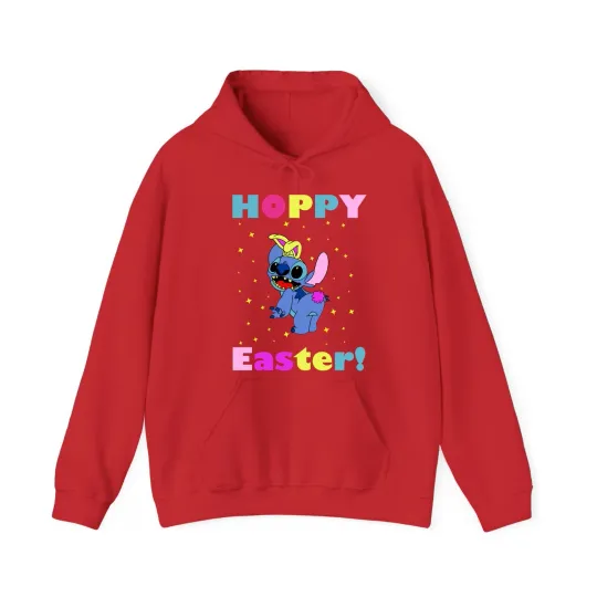 Discover Hoppy Easter Lilo and Stitch hoodie, Funny cartoon, Bunny unisex Hooded