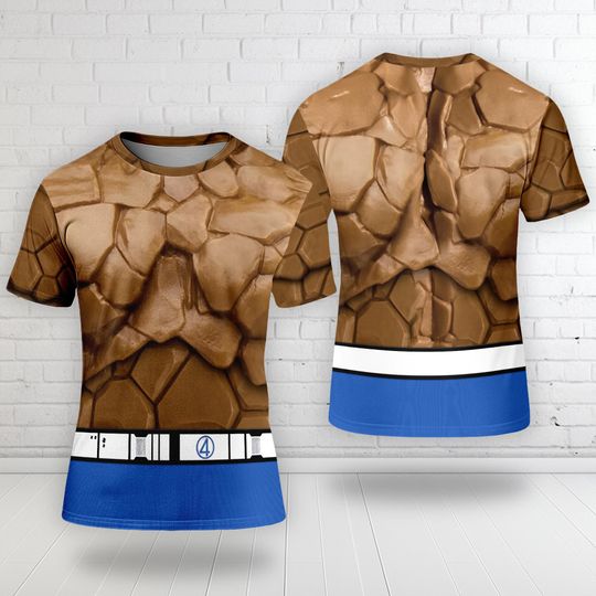 Ben Grimm Thing Costume Halloween Shirt, Ben Grimm Fantastic Four First Steps 3D T-Shirt, Ben Grimm Thing All Over Printed Shirt