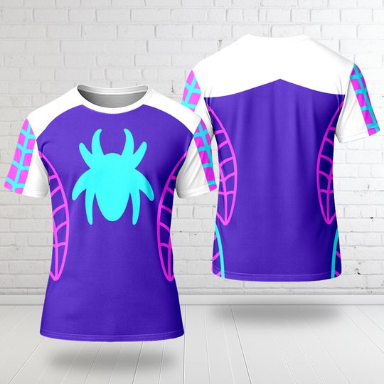 Discover Gwen Stacy Halloween Costume 3D Shirt, Spidey And Amazing Friends Cosplay, Ghost Spider Birthday Girl Gift, Disney Superhero Costume