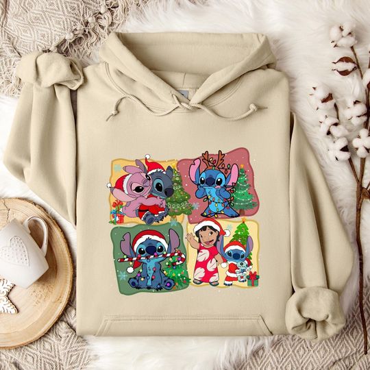 Discover Lilo&Stitch  Disney Christmas Hoodie, Disney Trip Sweatshirt, Family Matching Hoodie, Family Disney Trip, Christmas Gift, Christmas Crewneck