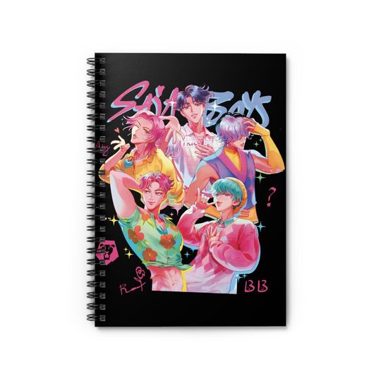 Discover Saja Boys Anime Notebook, Colorful Aesthetic Spiral Journal