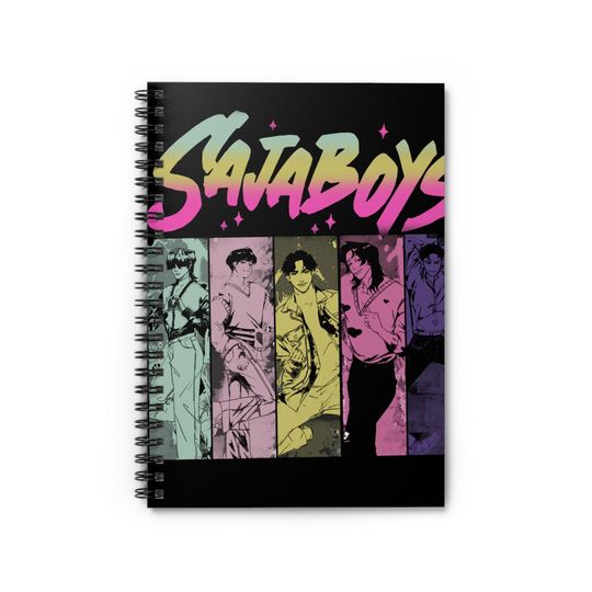 Discover Saja Boys Anime Notebook, Colorful Aesthetic Spiral Journal