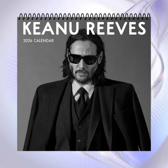 Discover Keanu Reeves 2026 Wall Calendar, Iconic Action Movie Star, Black and White Photos