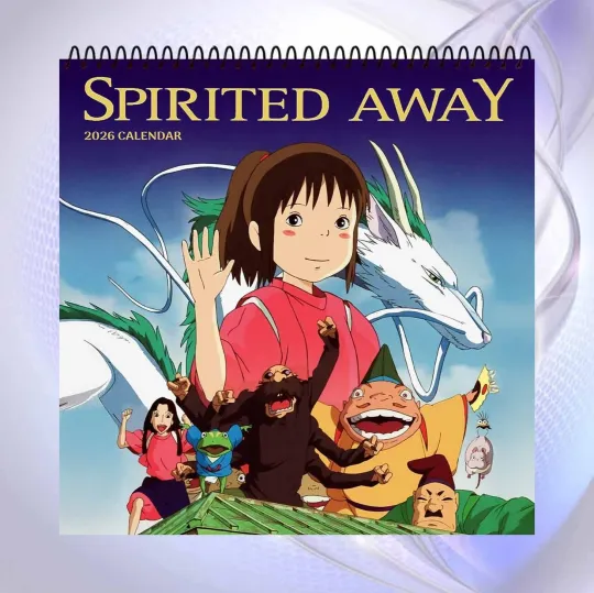 Spirited Away 2026 Calendar Studio Ghibli Anime Vertical Wall Calendar