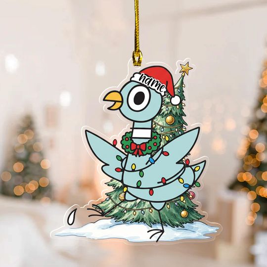 The Pigeon Christmas Ornament,Personalized Ornament for Kids,Funny Book Character Gift, Bird Xmas Tree Decoration for Children 2025