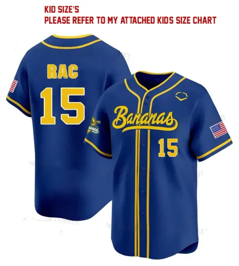 Discover Savannah Bananas #15 Rac Baseball Jersey Shirt