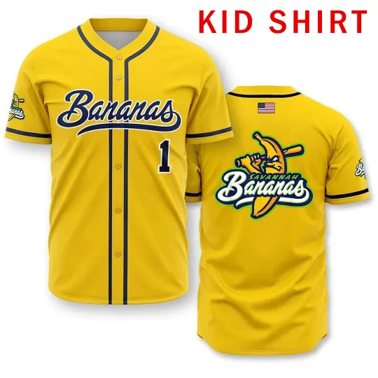 Discover Collection Savannah Bananas Baseball Jersey Team AOP 3D Shirt