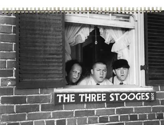 Discover 2026 Vertical Wall Calendar The Three Stooges Vintage Music Photo Posters