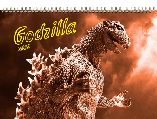 Discover god zilla Vintage Music Photo Posters 2026 Wall Calendar