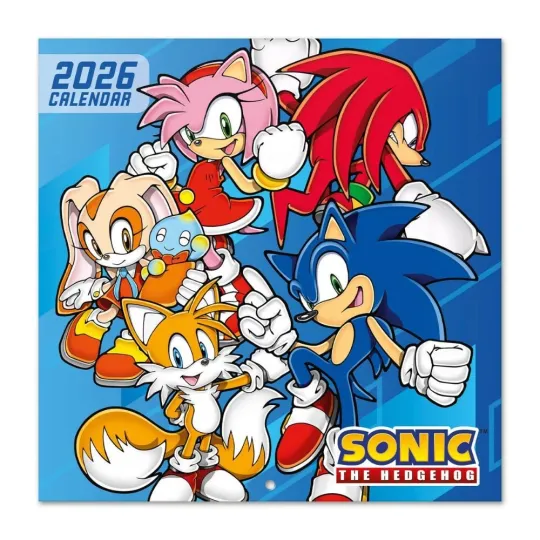 2026 Sonic the Hedgehog Monthly Vertical Wall Calendar