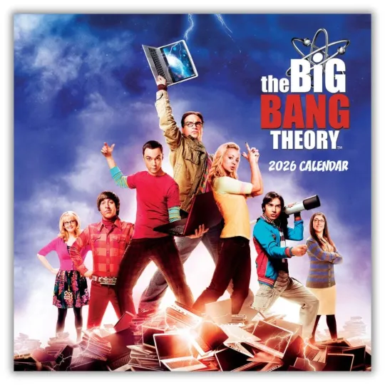 Discover 2026 Big Bang Theory Vertical Wall Calendar Monthly View Square Office Supplies