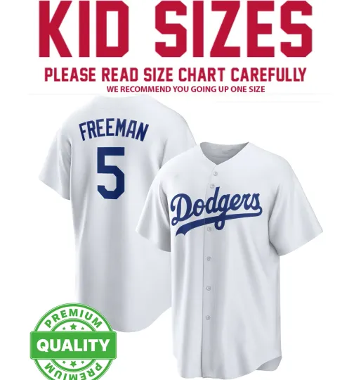 Discover Freddiie Freeman #5 Baseball Jersey 3D AOP Youth Full Size S to 5XL