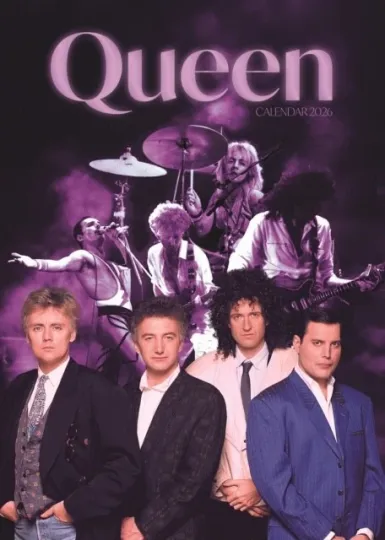 Discover Queen 2026 Calendar 2026 A3 (297 X 420 mm)  Full Colour Free UK P&P