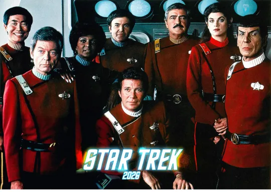 Discover 2026 Wall Calendar (12pg) startrek2020 Vintage Movie TV Series Photo Posters 3241