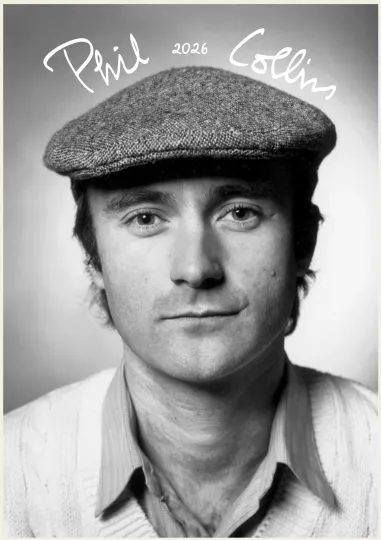 Discover 2026 Wall Calendar (12pg) PHIL COLLINS Vintage Music Photo Poster 1358