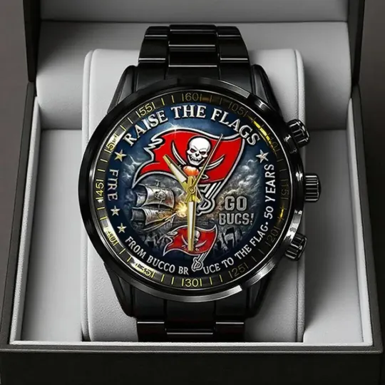 Discover Tampa Bay 50th Anniversary 2025 Black Stainless Steel Watch