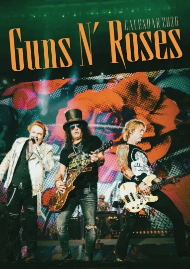 Discover Guns N' Roses 2026 Vertical Wall Calendar