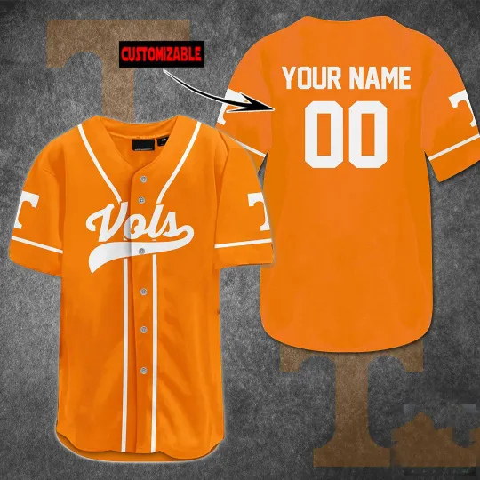 Baseball Jersey CUSTOM NAME NUMBER Tennessee Volunteers All sizes