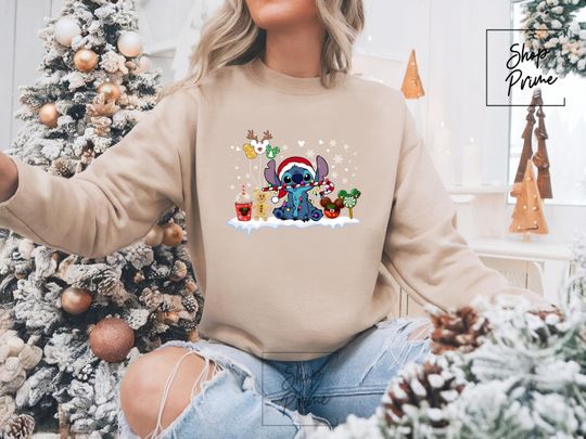 Discover Disney Sweatshirts, Lilo And Stitch Sweatshirts, Disney Stitch, Stitch Sweatshirts, Christmas Sweatshirts, Christmas Sweater, Christmas Gift