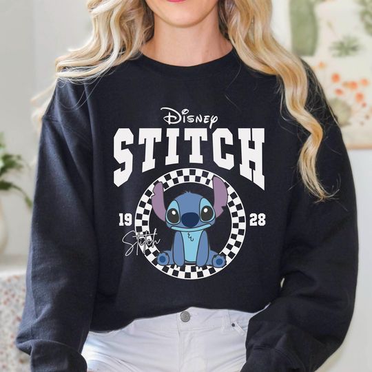 Discover Retro Disney Cute Stitch Sweatshirt, Disneyland Family Trip Vintage Stitch Sweatshirt