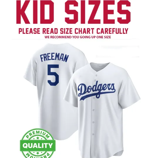 Discover Freddiie Freeman #5 Kids Baseball Jersey 3D AOP Full Size S to 5XL