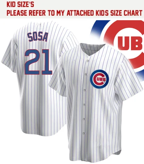 Discover Sammy Sosa #21 Gift For Fan Kid's Baseball Jersey Full Size