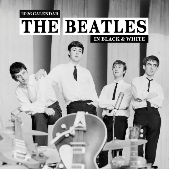 2026 The Beatles Black & White Vertical Wall Calendar