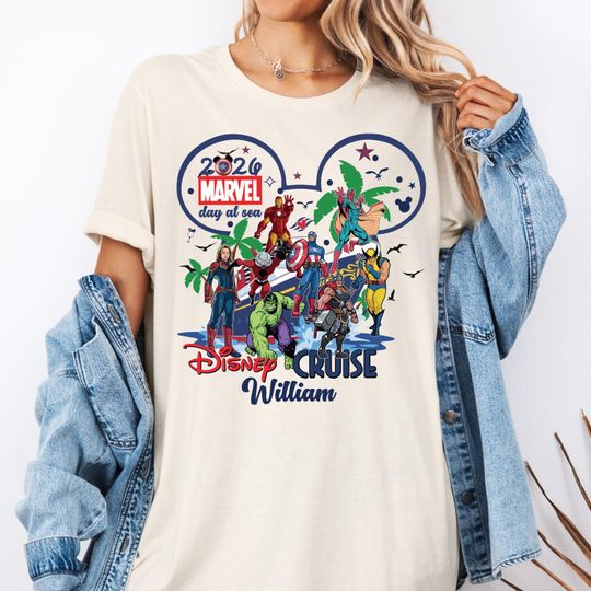 Discover Disney Marvel Day At Sea 2026 Shirt, Mickey Head Disney Superhero Cruise T-shirt, Avengers Cruise Line Matching Shirt, Family Cruising Tee