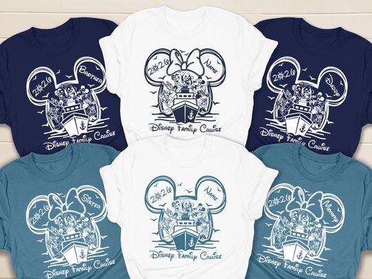 Discover Disney Family Cruise 2026 Shirts, Custom Disney Cruise Group Shirt, Disney Cruise Line Shirt, Disney Crew Shirt, Family Matching Cruise Tees